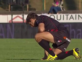 WATCH: Rugby player gets his t...